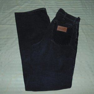 Vintage Wrangler Black Corduroy pants jeans  29/32 made in USA